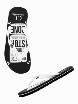 Carlton London - Printed Black Flipflops