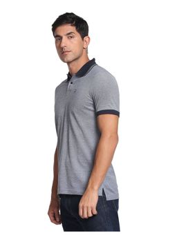 Arrow - Sports Blue Two Tone Pique Polo T-Shirt