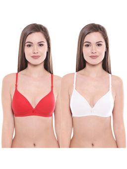 Bodycare - Pack Of 2 Lightly Padded T-Shirt Bra - Multi Color