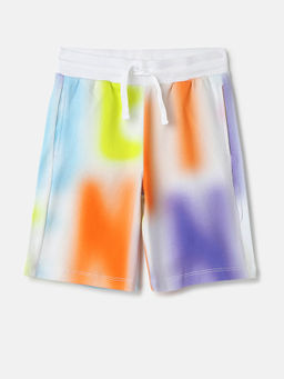 United Colors of Benetton - Printed Regular Fit White Shorts