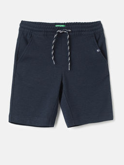 United Colors of Benetton - Solid Regular Fit Navy Blue Shorts