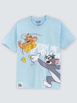 Napchief - Blue Unisex Tom and Jerry Catch Me Swing T-Shirt