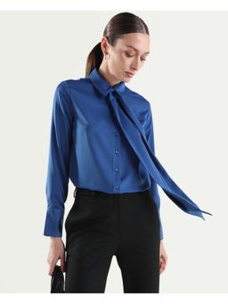 RAREISM - Blue Spread Collar Regular Fit Top