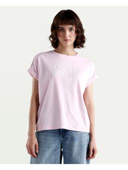 RAREISM - Pink Printed Regular Fit T-Shirt