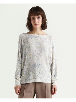 RAREISM - Multi-Colour Boat Neck Relaxed Fit Top