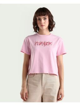 RAREISM - Pink Printed Relaxed Fit T-Shirt