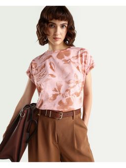 RAREISM - Pink Printed Relaxed Fit T-Shirt