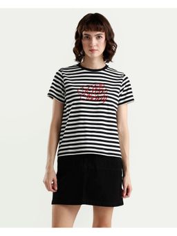 RAREISM - Black Stripes Regular Fit T-Shirt