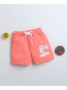 Bumzee - Coral Girls Graphic Shorts