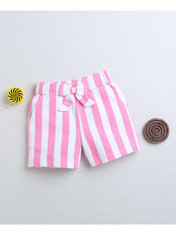Bumzee - Pink Stripes Girls Shorts