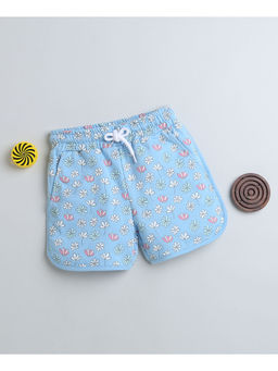 Bumzee - Blue Girls Floral Shorts