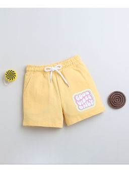 Bumzee - Yellow Girls Graphic Shorts