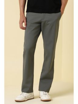 Allen Solly - Men Grey Solid Casual Trouser