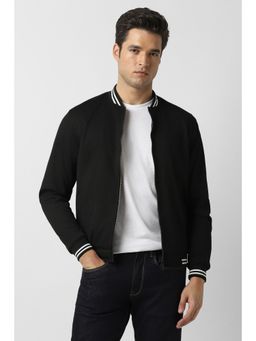 Peter England - Men Black Solid Casual Jacket