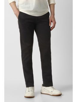 Peter England - Men Brown Solid Super Slim Fit Casual Trouser