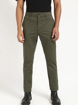 Tommy Hilfiger - Slim Fit Textured Mid Rise Trouser - Olive