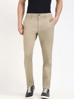 Tommy Hilfiger - Slim Fit Textured Mid Rise Trouser - Beige