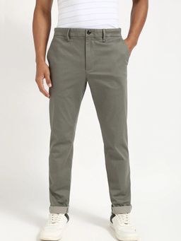 Tommy Hilfiger - Slim Fit Textured Mid Rise Trouser - Grey