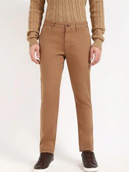 Tommy Hilfiger - Slim Fit Textured Mid Rise Trouser - Brown