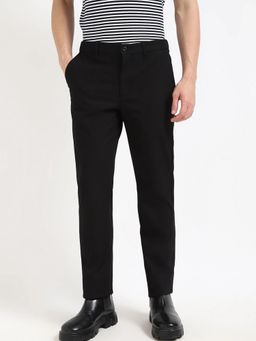 Tommy Hilfiger - Relaxed Fit Solid Mid Rise Trouser - Black