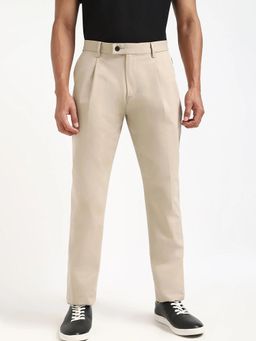 Tommy Hilfiger - Relaxed Fit Solid Mid Rise Trouser - Beige