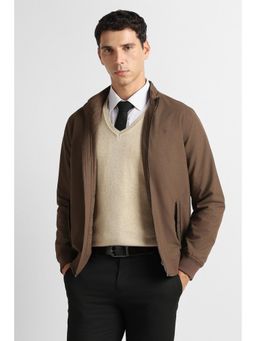 Van Heusen - Men Brown Textured Jacket
