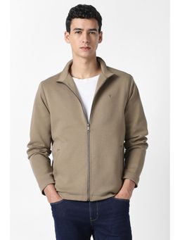 Van Heusen - Men Beige Solid Formal Jacket