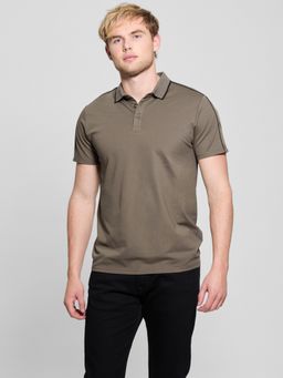 Guess - Men Solid Brown Collar Polo T-Shirt