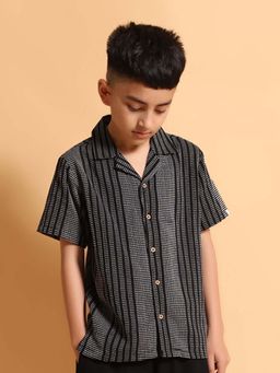 Kids of Greendeer - Black Stripes Regular Fit Shirt