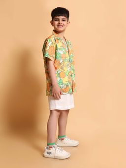Kids of Greendeer - Multi-Color Printed Regular Fit Shirt and Shorts (Set of 2)