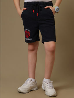 Kidsville - Official Marvel Comics Spider-Man Boys Black Denim Shorts