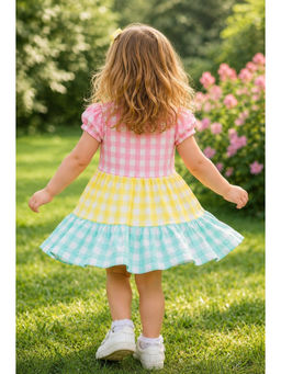 Nottie Planet - Pure Cotton Knit Half Sleeves Pink Dress
