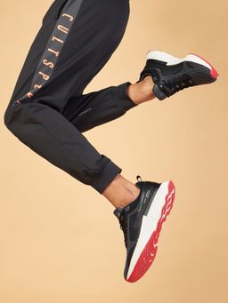 CULT - Men Knit Black Dark Grey Versa Maze Running Shoes