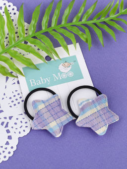 Baby Moo - Star Rubber Bands Hair Elastic 2 Pcs - Purple