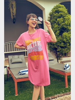 Velure - Pink T-Shirt Short Nighty