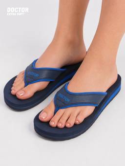 DOCTOR EXTRA SOFT - Women Blue Diabetic Orthopedic Comfort Flipflops