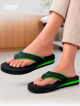DOCTOR EXTRA SOFT - Women Green Diabetic Orthopedic Comfort Flipflops