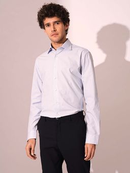 Selected - Light Blue Cotton Striped Shirt