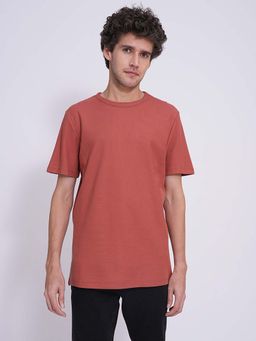 Selected - Red Pique Organic Cotton T-Shirt