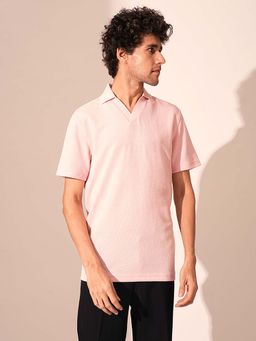 Selected - Pink Regular Fit Polo T-Shirt