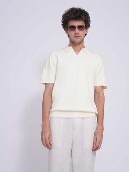 Selected - Off-White Polo T-Shirt