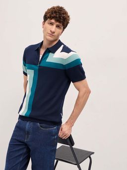 The Bear House - Men's Multi-Colour Regular Fit Cotton Polo T-Shirt
