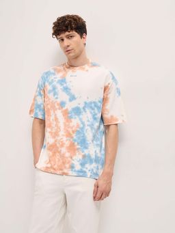 The Bear House - Men's Multi Colour Oversized Cotton T-Shirt