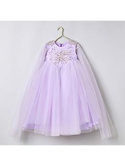 BYB Premium - Net Woven Embellished Party Dresses -Lavender