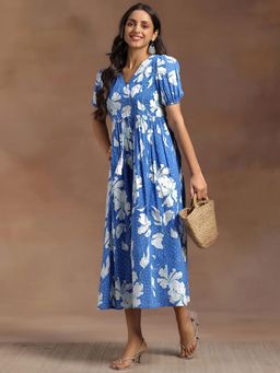 Libas - Blue Floral Midi Dress
