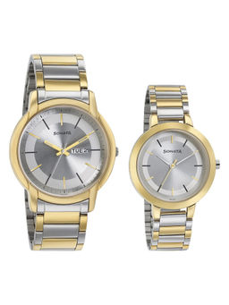 Sonata - Silver Leather Watch-770318141BM01