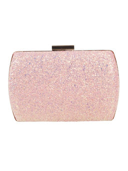 Mochi - Pink Mirror Work Faux Leather Clutch