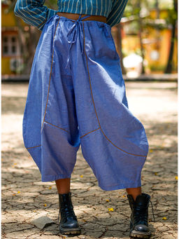 PRATHAA - Meher Blue Drawstring Pant