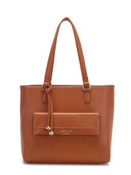 Kenneth Cole - Womens Tote Bag with Zip - Tan