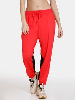 Zivame - Zelocity Mid Rise Quick Dry Joggers - Hibiscus